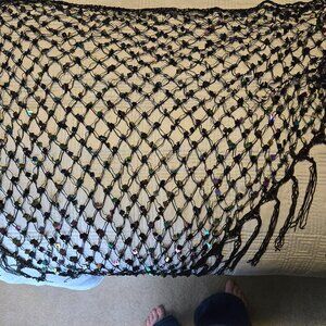Black Mesh shawl